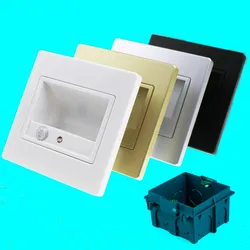 Led Stair Light Light Sensor PIR Motion Detector Infrared Human Body Induction Lamp Recessed Steps Ladder Stairway Light + Box