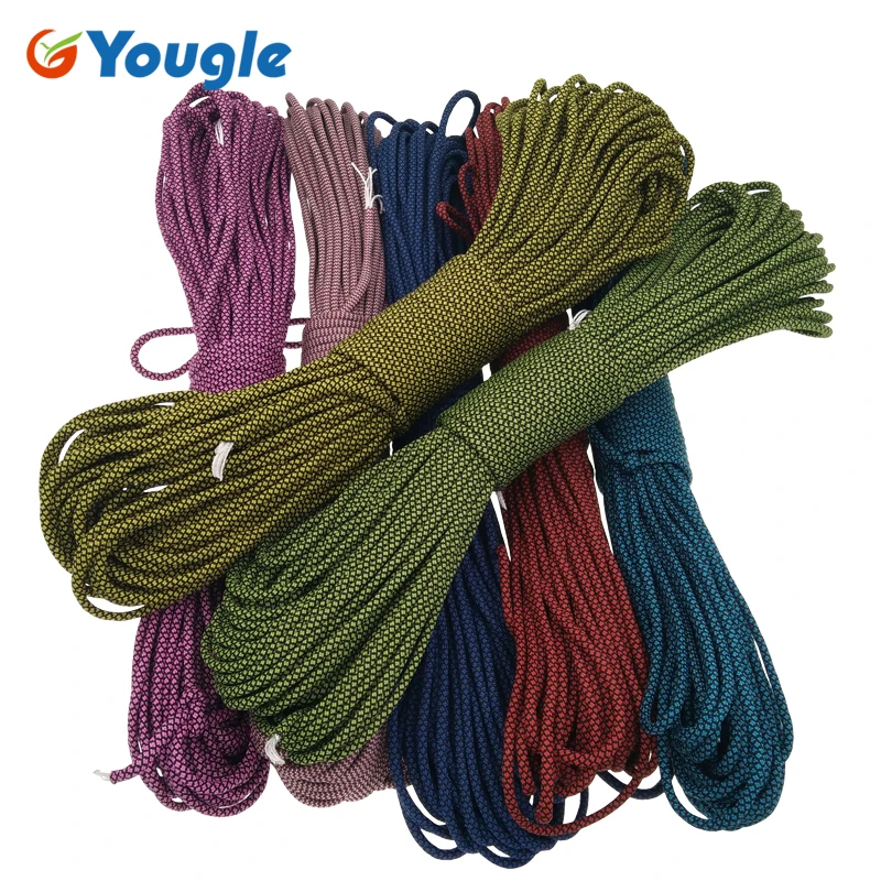 YOUGLE 550 Paracord Parachute Cord Lanyard Rope Mil Spec Type III 7Strand 100FT Climbing Camping survival equipment  193-199