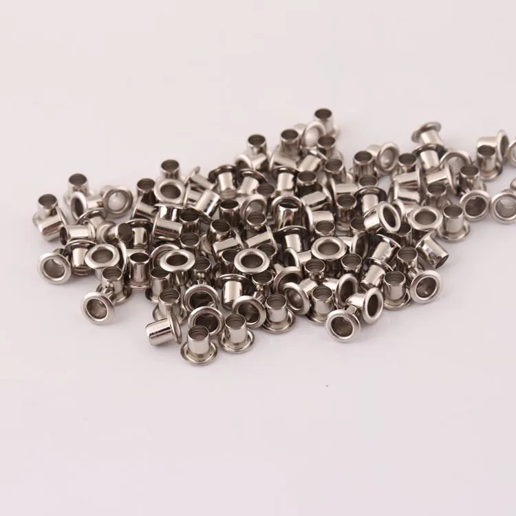 500pcs/lot 7mm outer mini Grommets Nickel color plated garment Eyelets round shape for bag shoes garment decoration