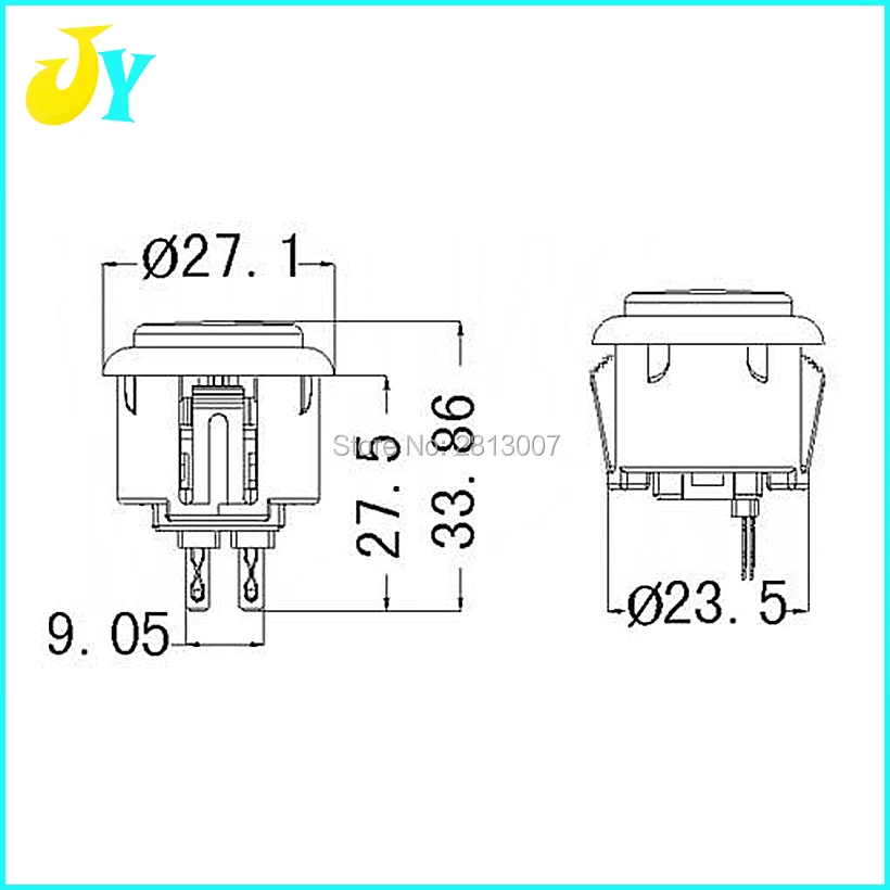 10 pcs 24mm Round Push Button/arcade button with switch, Start buttons Coin Button for arcade game machine DIY arcade controller