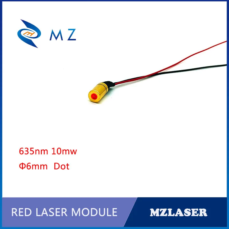 6mm 635nm 10mw 레이저 모듈, 도트 레드 레이저 모듈 경제적인 레드 레이저