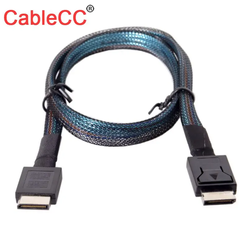 CableCC OCuLink SFF-8611 to OCuLink PCIe PCI-Express SFF-8611 4i SSD Data Active Cable 50cm