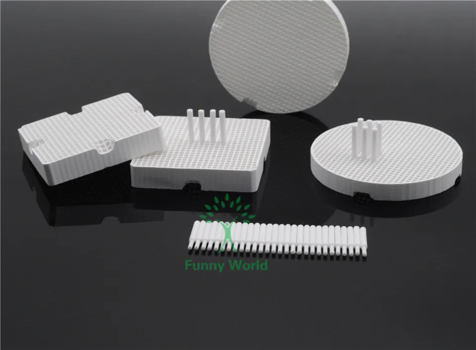 

High Quality Dental 4Pcs Porcelain Honeycomb Firing Trays & 40Pcs Zirconia Ceramic Pins