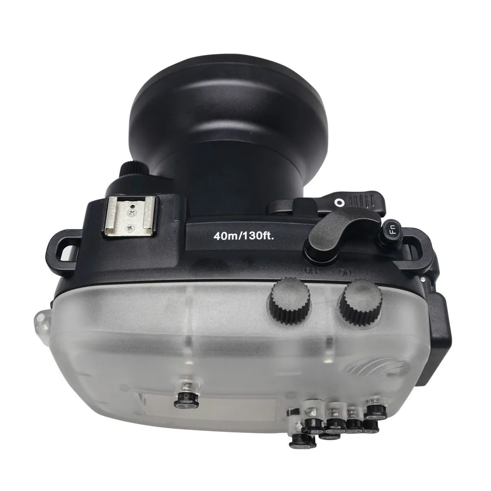 กล้องกันน้ําใต้น้ําสําหรับ Fuji Fujifilm X-M1 XM1 16-50 มม.เลนส์กันน้ํา 40M 130ft