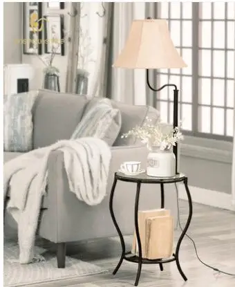 Tea table, sofa shelf floor lamp