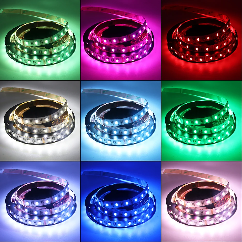 5m/Roll 24V RGBW RGBWW LED Strip Lamp 4 Colors in 1 Led Waterproof 5050SMD 60Leds/m Flexible Tape LED Strip Light