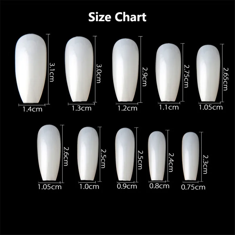 500 قطعة الأظافر المهنية وهمية طويلة راقصة الباليه نصف الفرنسية الاكريليك مسمار نصائح مربع رئيس الأظافر كاذبة نصائح الطبيعة