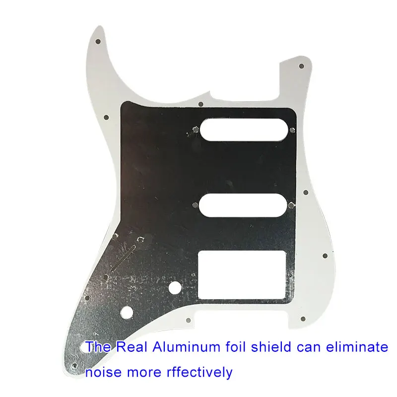 Guitar Parts - For Left Handed USA/Mexico Fd Strat 72\' 11 Screw Hole Standard Hss PAF Humbcker Guitar Pickguard & Back Plate