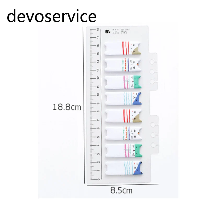 사랑스러운 고양이 메모 패드 눈금자 카와이 귀여운 스티커 메모 데일리 스크랩북 스티커 쇼핑 체크리스트 포함 Escolar Papelaria