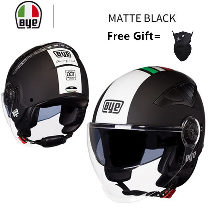 

Matte Black Motorcycle Helmet 3/4 Open Face Summer Jet Scooter Half Face Motorbike Helm Capacete Casco Four Season Vespa Helmets