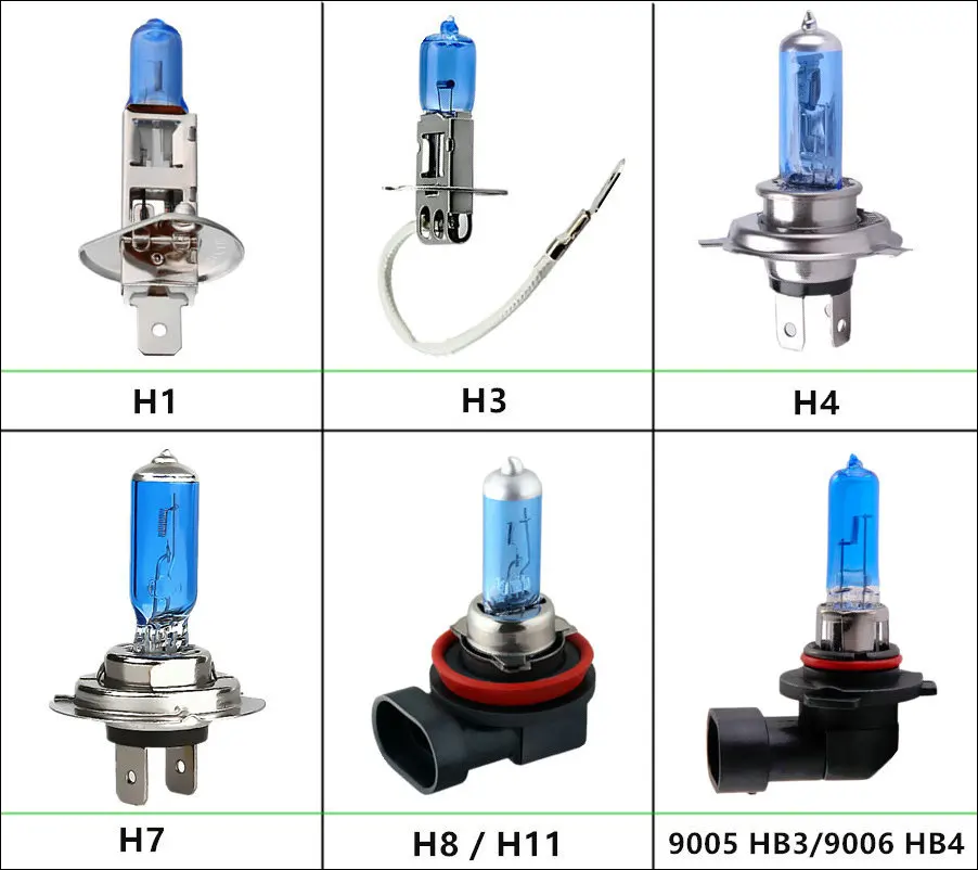 Bombillas halógenas superbrillantes, Luz antiniebla blanca de 9004 W, 12V, H1, H3, H7, H4, H11, HB3, HB4, HB5, 9005, 9005, 9007, 100, 10 unidades