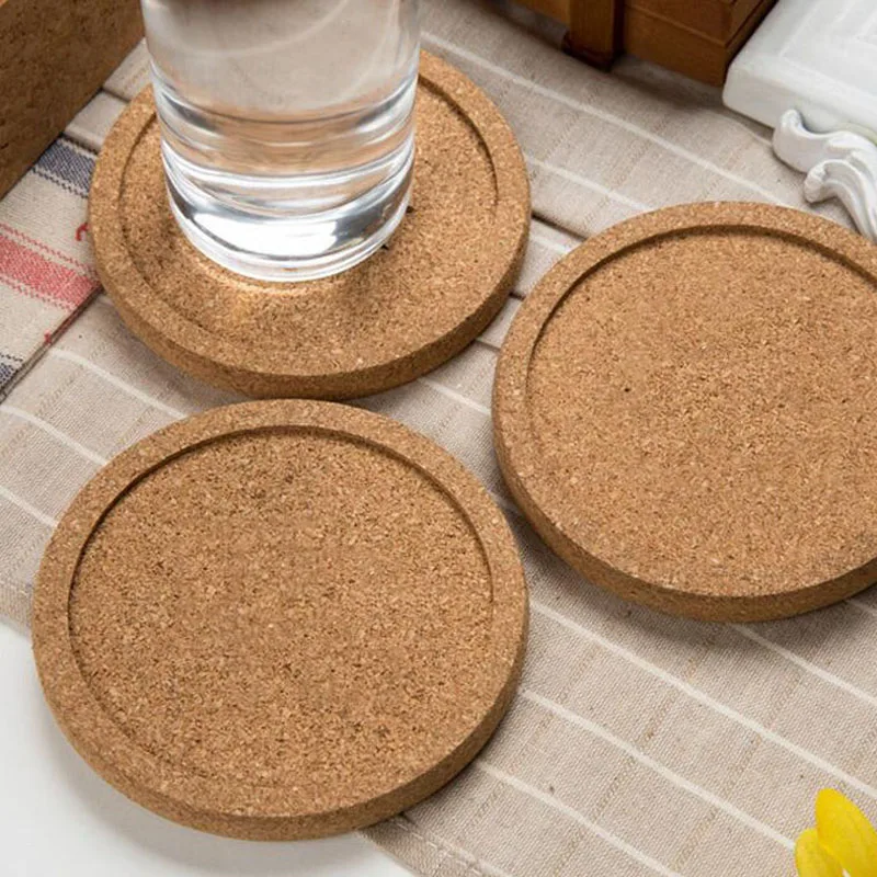 500pcs Round Cork Coasters Tea Drinks Coasters Cup Mats Pads Home Vintage Cup Coaster Modern Kitchen Accessories ZA5627