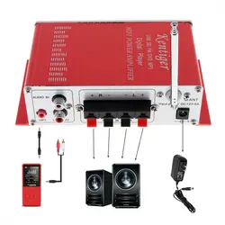 HY-502 2CH HI-FI Digital Audio Player MP3 Speaker Car Amplifier FM Radio Stereo Player Support SD / USB / MP3 / DVD Input