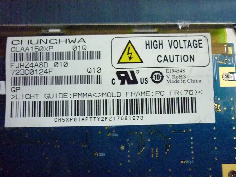 

Original LM150X08; CLAA150XP01; HT150X02-100; LTM150XO-L01/L21 One-Year Warranty