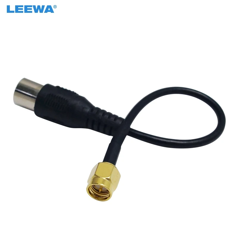 

LEEWA 16.2cm Auto Connector SMA Male to IEC DVB-T TV PAL Female Plug Adapter RG174 Cable Jumper Pigtail Wire #CA3918