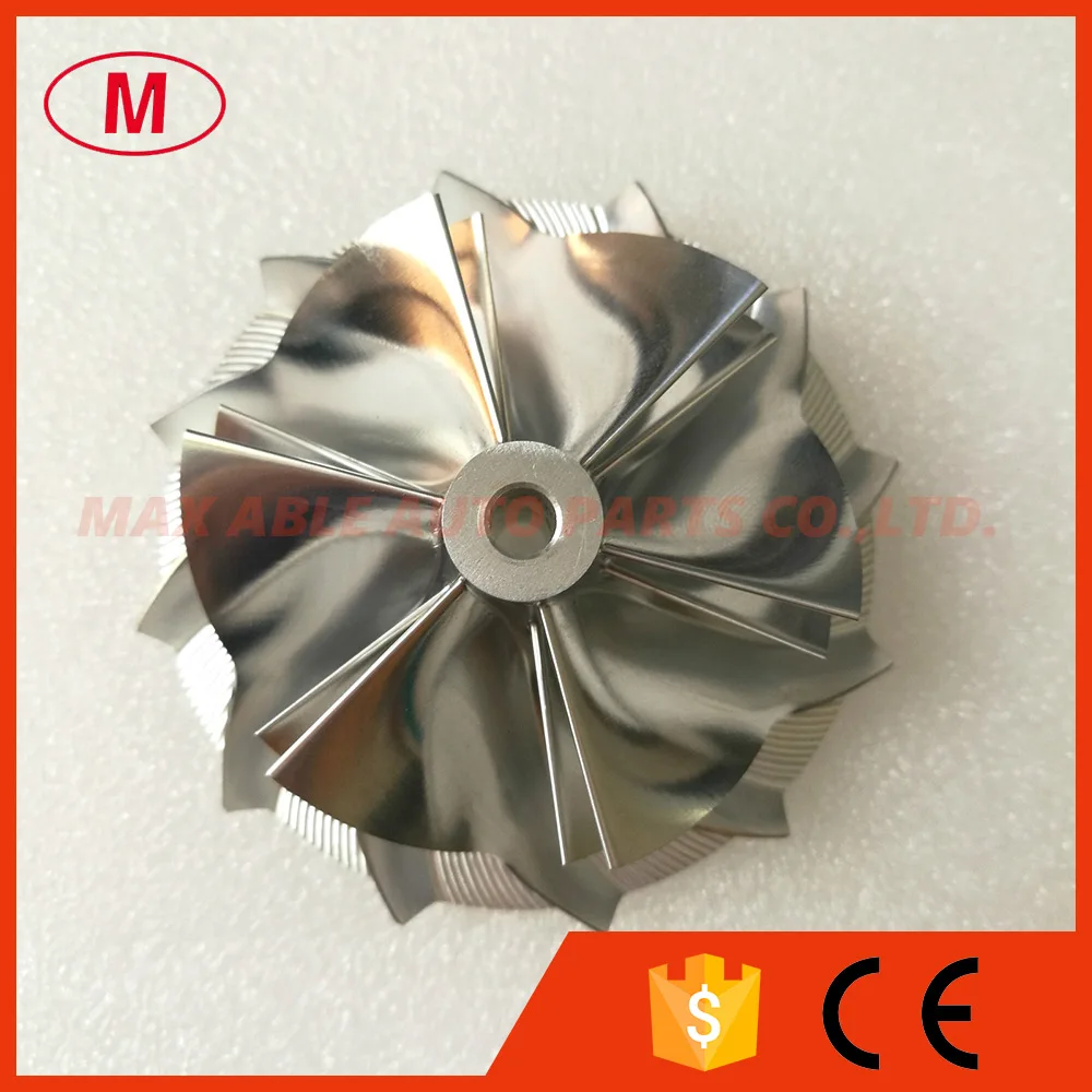 K04 High Preformance Turbocharger Aluminum 2618/Milling/Turbo Billet Compressor wheel 48.50/61.00mm 6+6 blades Forward Direction