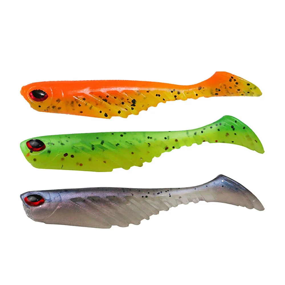 JonStar 10 pçs/lote 7 centímetros isca macia/2.9g luminosa ripper sável isca de pesca isca de silicone macio isca para carpa isca de pesca pique