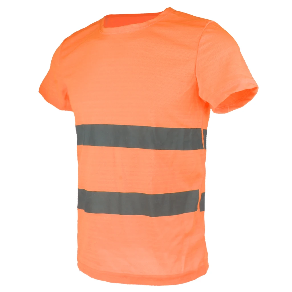 High Visibility Reflective T Shirt Reflective Safety Clothing Quick   Reflective Shirt Night -shirt Short Sleeve