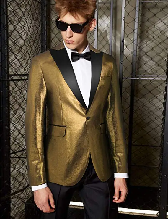 

Mens suit Fashion Suit Jacket Blazer with black pants Weddings Prom Party Dinner tuxedo(Jackets+Vest+Trousers) costume homme
