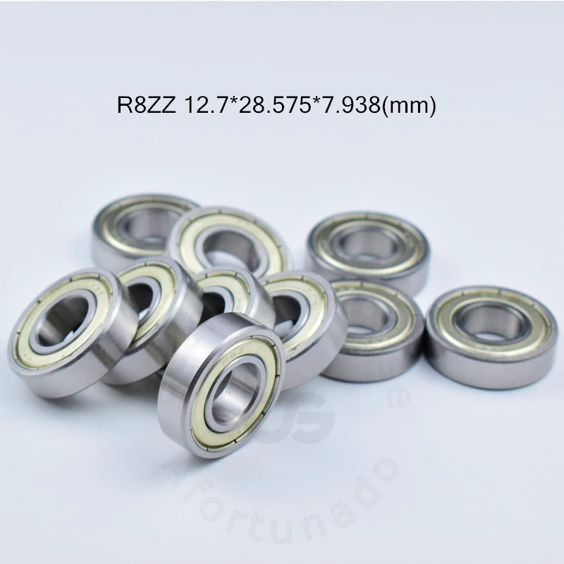 

R8ZZ 10pieces 12.7*28.575*7.938(mm) bearing free shippping ABEC-5 bearings 1/2 x 1 1/8 x 5/16" inch Metal Sealed Mini Bearing R8