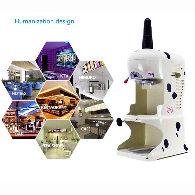 Trituradora de hielo comercial automática, máquina de trituración de hielo, máquina de hielo de arena, 220V, 350w, 1 ud.