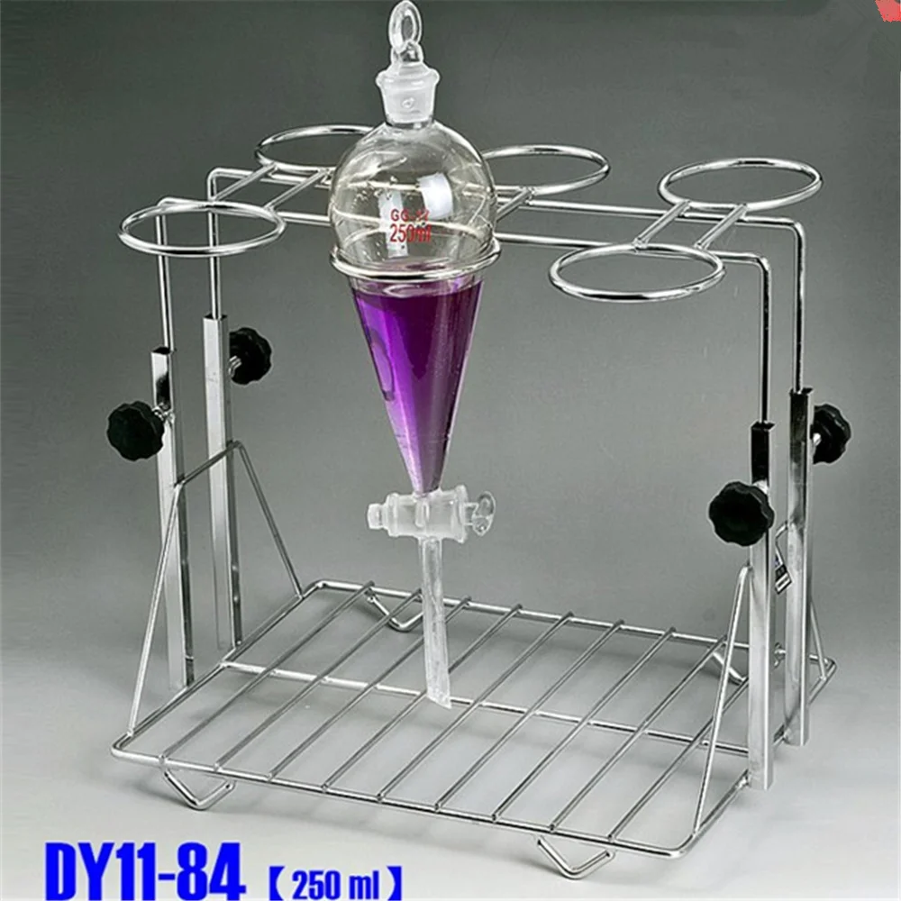 Liftable Stainless Steel Separating funnel stand support for 250ml 500ml W 6 holes Lab supplies