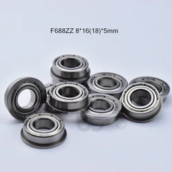 F688ZZ 10pcs  8*16(18)*5(mm) chrome steel Metal Sealed Flange Bearings