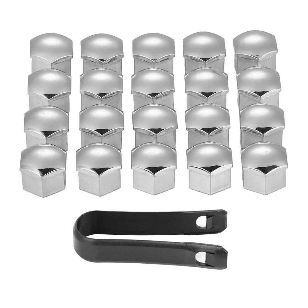 20Pcs 17mm Wheel Lug Bolt Nut Cover Caps For Audi Volkswagen Skoda 17mm Hex Head Bolts Car Styling Auto Accessories 321601173A