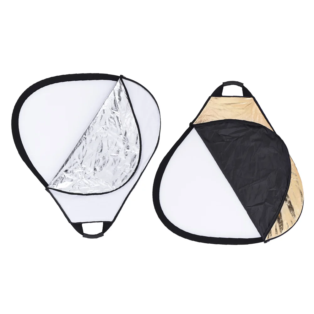 5in1 Portable Reflector 30cm/60cm/80cm 5 color Triangle photography collapsible diffuser Photo Studio Accessories