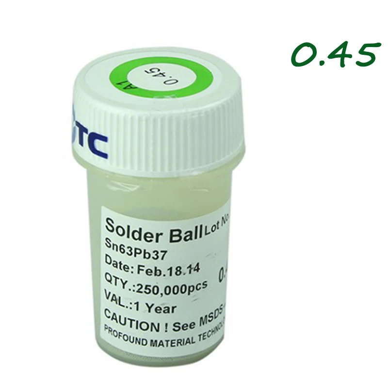 BGA Solder Balls PMTC leaded balls 250K 0.45mm