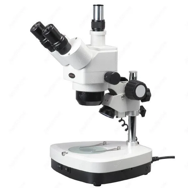 Student Trinocular Stereo Microscope--AmScope Supplies 10X-40X Student Trinocular Stereo Zoom Microscope