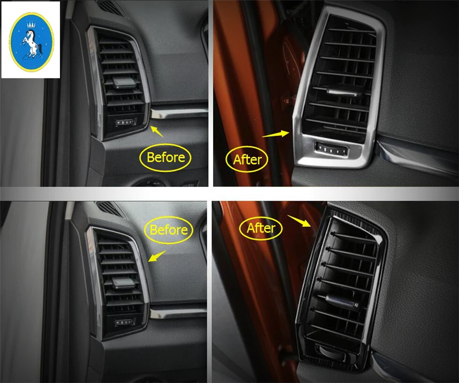 

Dashboard Air Conditioning AC Outlet Vent Decorative Frame Cover Trim For Skoda Karoq 2018 - 2022 Accessories Interior Refit Kit