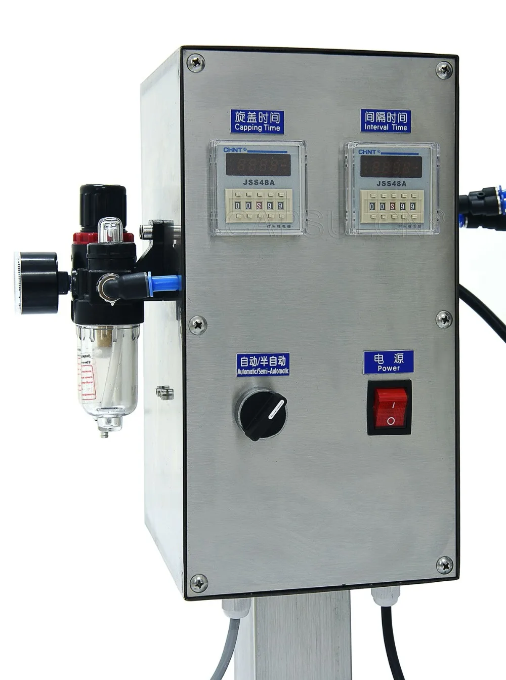 CapsulCN, BoxCN-Cap 6100 capping machine, Cap Tightener, table-top cap screwing machine, Bottle Capper (110V/220V)