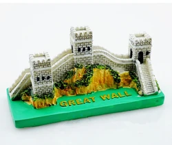 Handmade Painted New China Great Wall Resin Crafts Creative Home Decortion Tourism Souvenir Gif