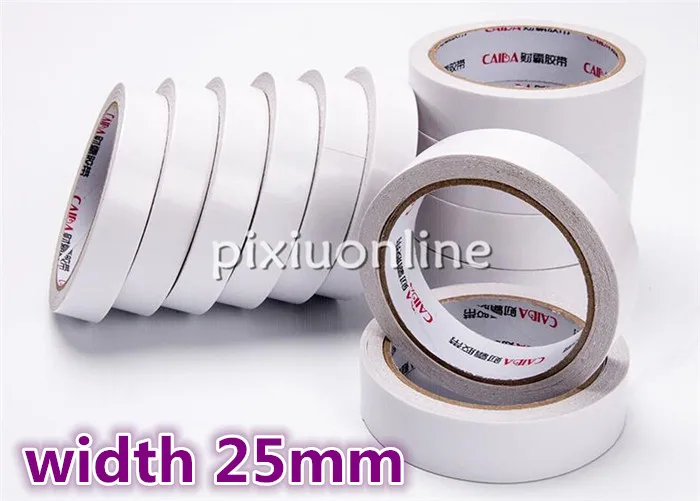 1pc DS192 White Double Sides Tape Width 25mm Lengthen Double Faced Adhesive Sticky Tape Sell at a Loss Free Shipping Russia