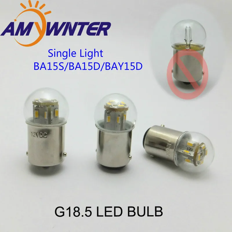 Mini Bulb 24 36 48v R5w Motorcycle Lamp G18 6v Led Equipment Indicator Auto Light Source Turn Signal Rear Pack of 2