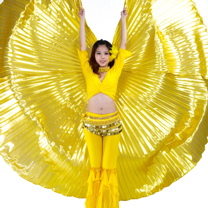 2024 New Sale Popular Women Egyptian Belly Dance Isis Wings Golden Belly Dancing Wing without Stick Adult BellyDance Wear Wings