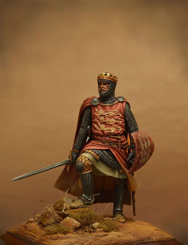 Unpainted Kit 1/24 75mm Black Richard the Lionheart   in ancient  75mm  Resin Figure miniature garage kit