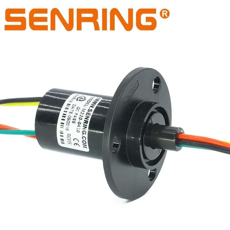 

Rotary Joints 4 Circuits 10A of Capsule Slip Ring Mini Flange Slipring with Outer Diameter 22mm