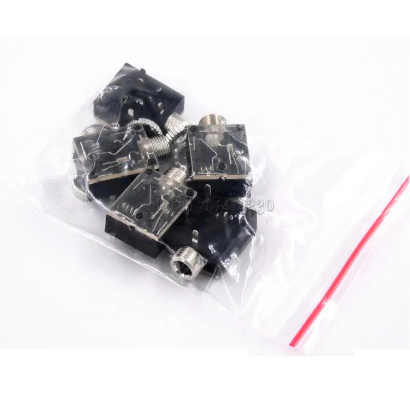 Heißer verkauf 5 Pin 3,5mm Stereo Audio Jack Socket PCB Panel Mount für Kopfhörer Mit Mutter PJ-324M