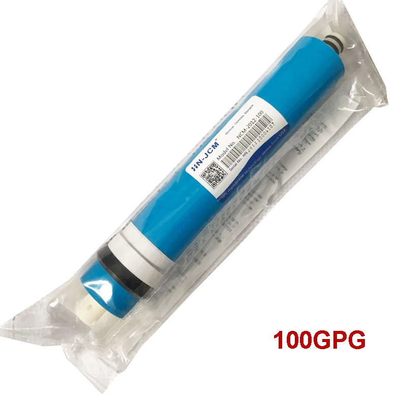 Membrana ro 100 gpd seca para carcaça de filtro de água residencial, sistema de osmose reversa nsf/ansi padrão