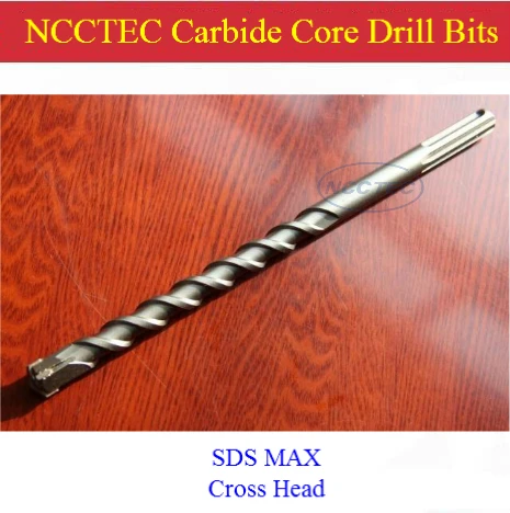 [SDS-PLUS+Cross head] 10*360mm 0.4'' carbide wall core drill bits NCP10SP360C for Precise process hole drill FREE shipping