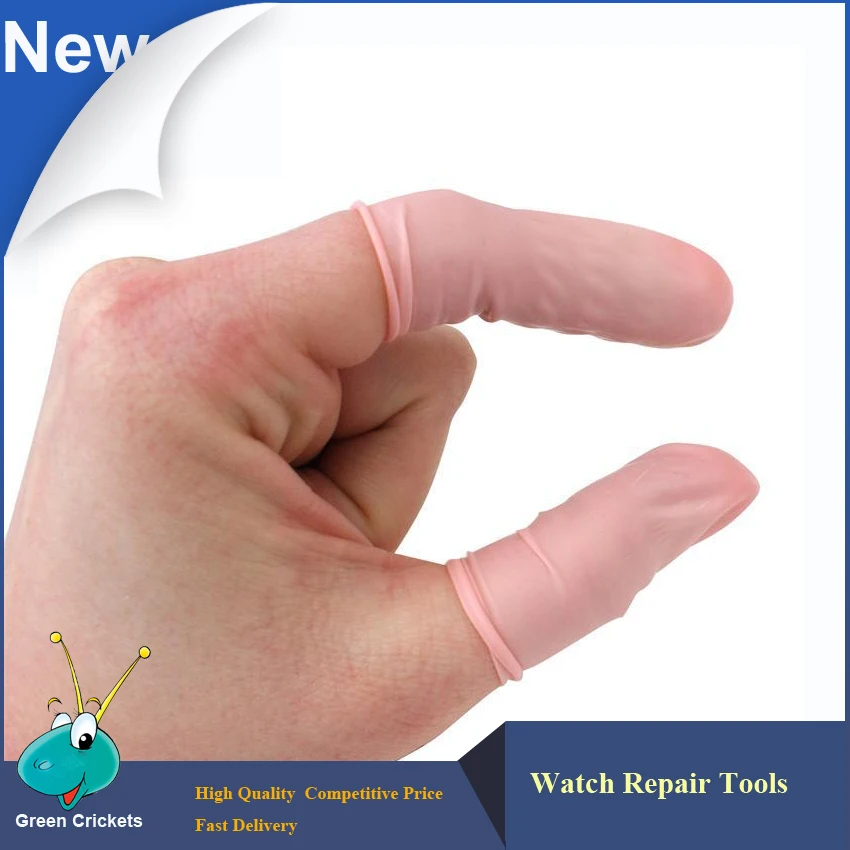 الجملة 200 زوج/حقيبة الساعات إصلاح أدوات ESD مكافحة ساكنة المهد إصبع ، شحن حجم اللاتكس إصبع قبعات المهد ل الساعاتيون #2