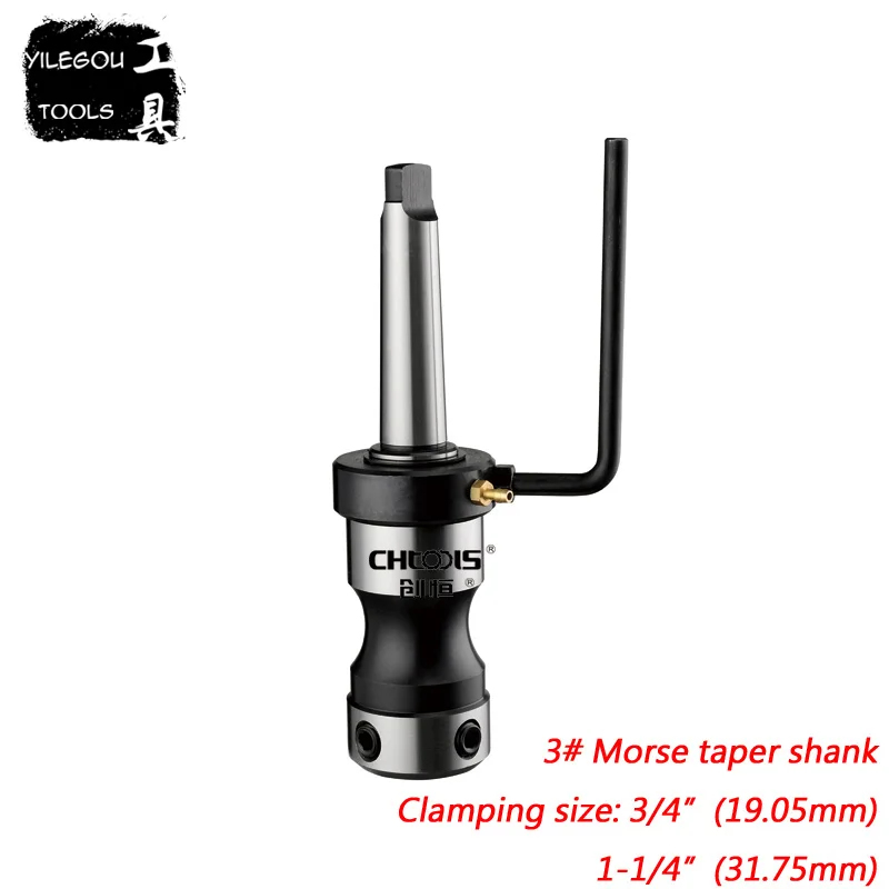 

3# Morse Taper Shank Clamping Size 3/4", 1-1/4" Arbor With Morse Taper, Clamping With Screws For Magnetic Drill, Interal cooling