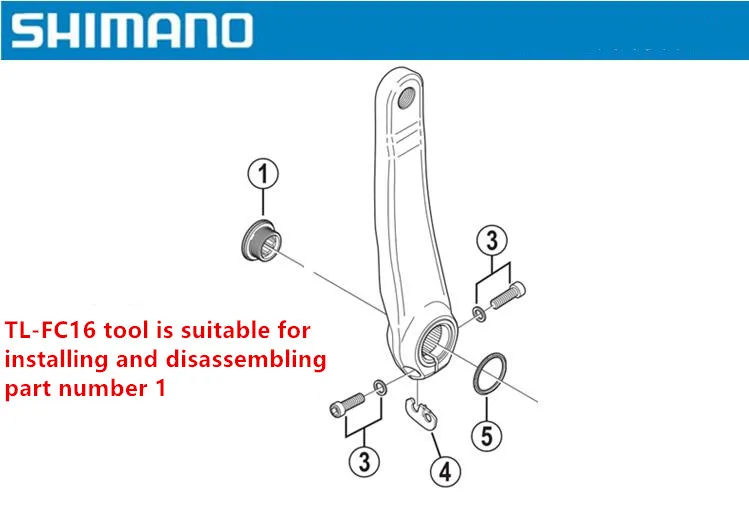 Shimano Original TL-FC16 One Crankset Screws Installation And Removal Tool Crank Screw Locking Strength Of 0.7-1.5N m.