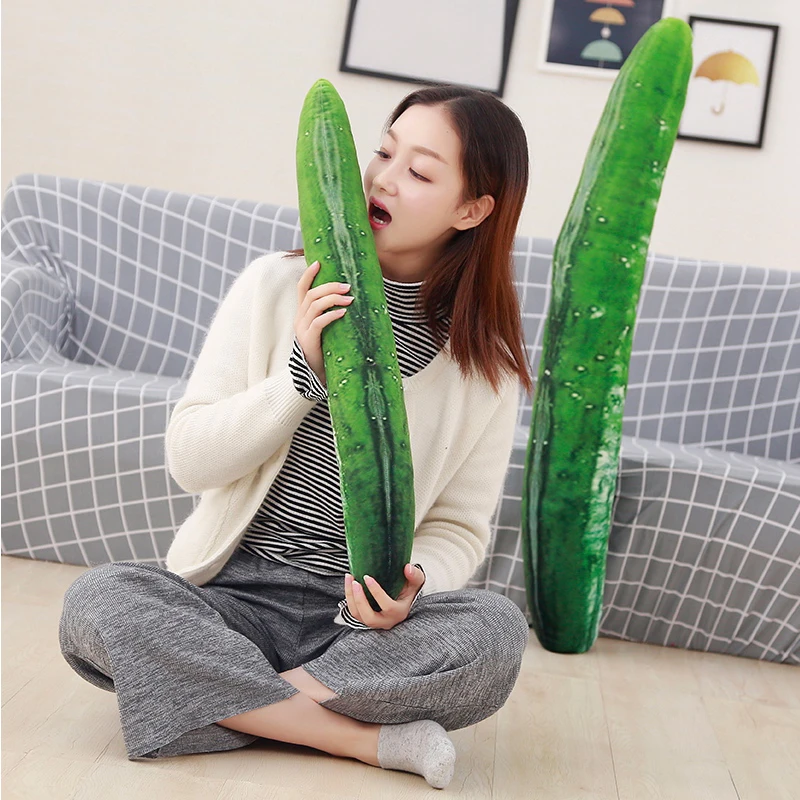 50/70/110cm Huge Creative Simulation Cucumber Plush Toy Soft Stuffed Cute Fruits Pillow Funny Kids Children Birthday Gift Doll