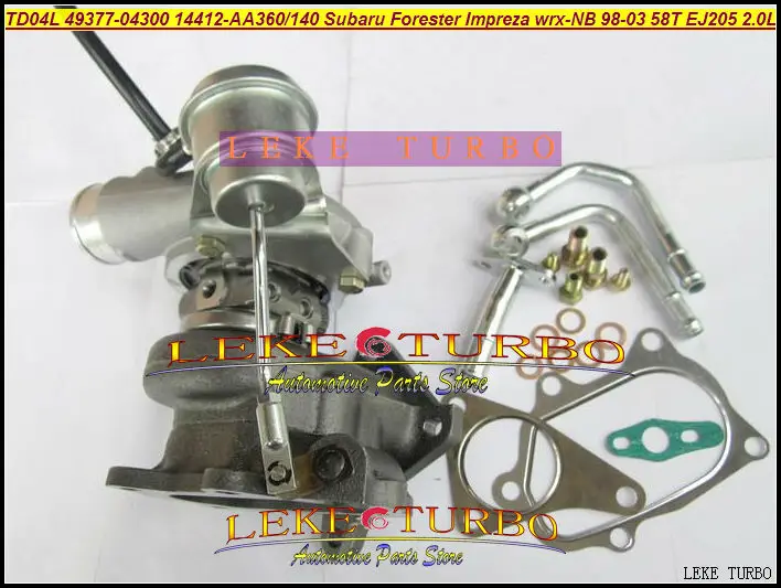 Free Ship Turbo TD04L 49377-04300 14412-AA360 14412-AA140 14412AA360 For SUBARU Forester Impreza WRX-NB 1998-03 58T EJ205 2.0L