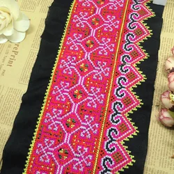 1 yard Miao Hmong Cross Stitch Embroidery Lace Sewing Trim Ribbon Tape Tribal Ethnic Boho Gypsy DIY Nepal Thai India Accessories