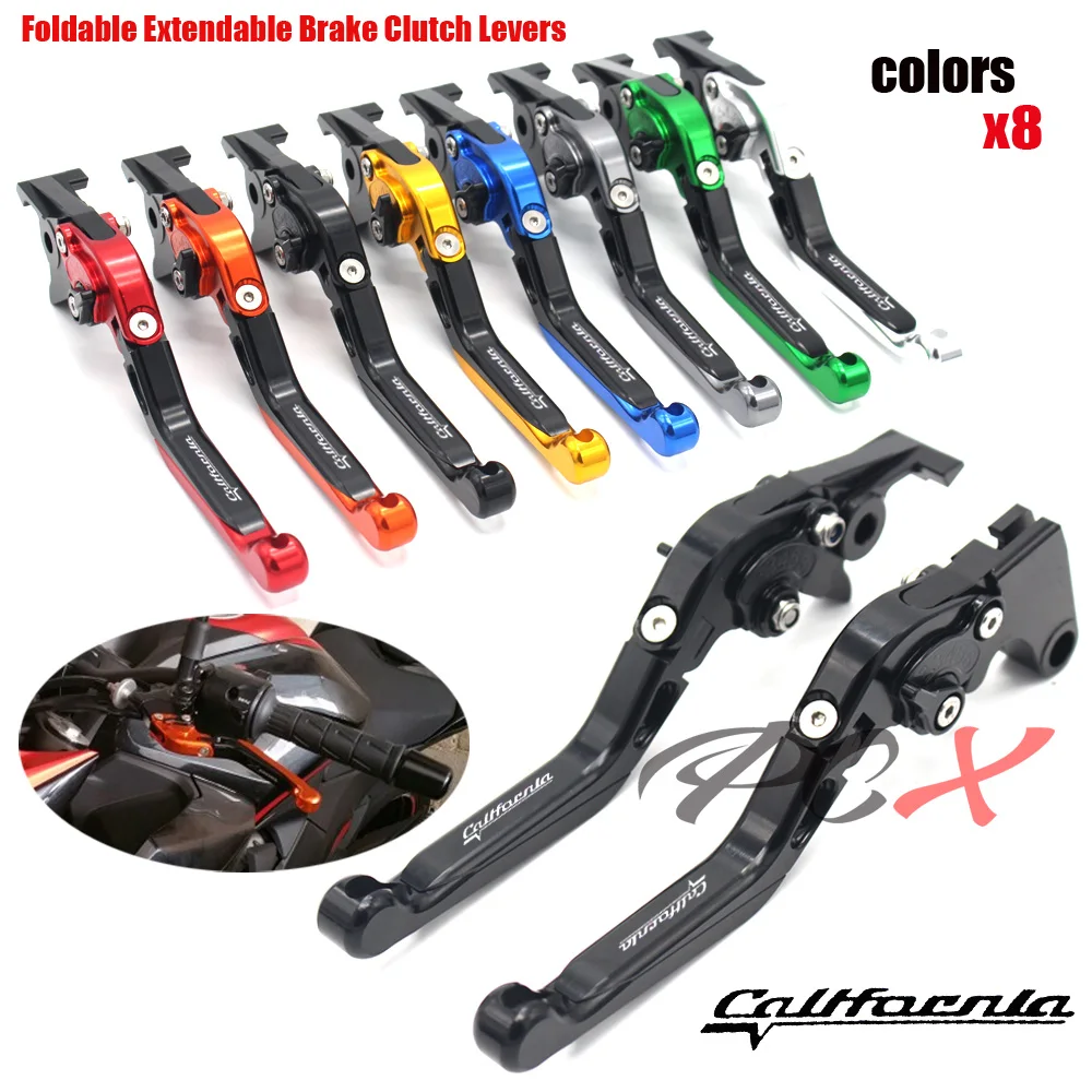 Foldable Extendable Motorcycle CNC Aluminum Brake Clutch Levers For MOTO GUZZI CALIFORNIA Custom Touring Classic 2014-2015