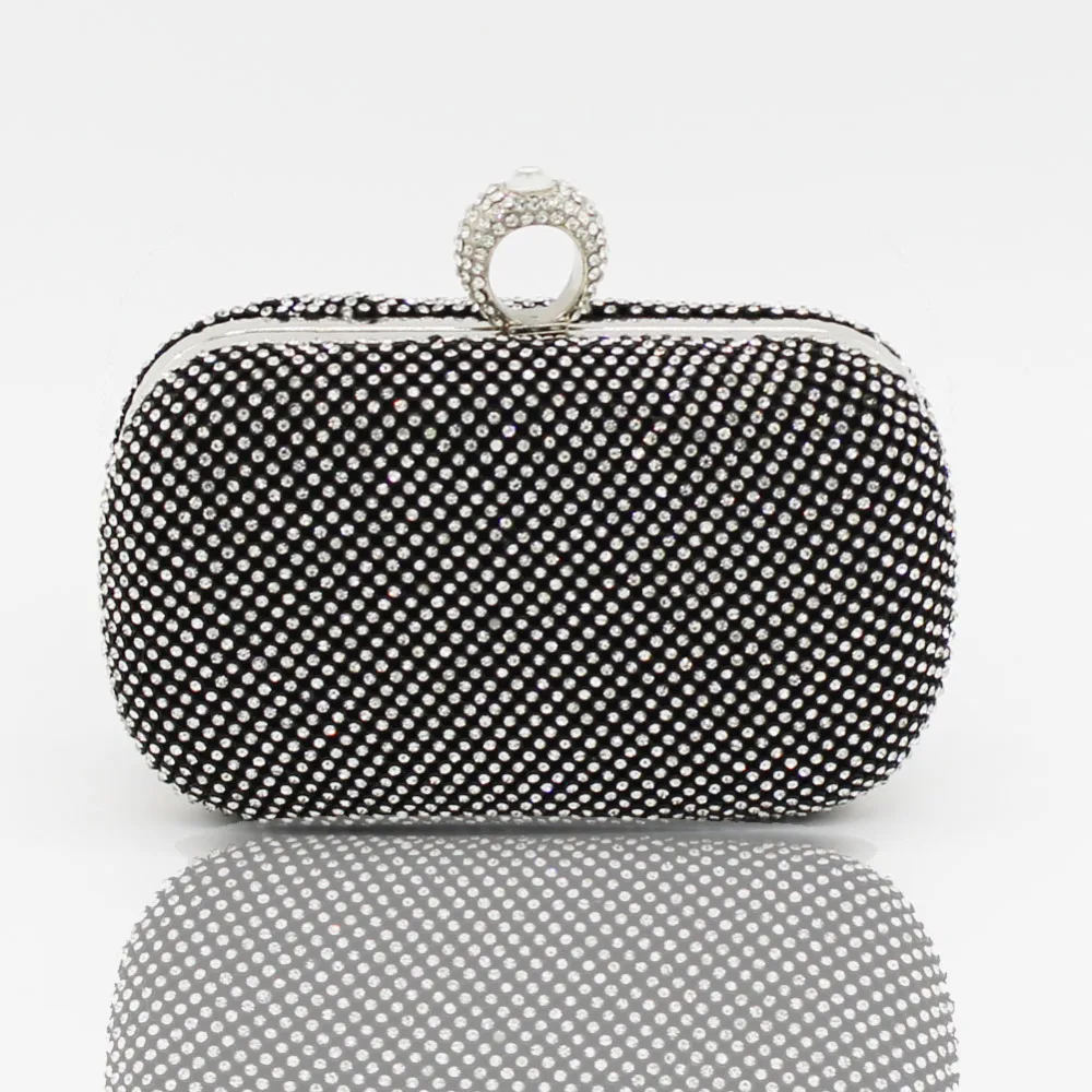 2016 real apressado bolsa feminina dupla face completa qualidade saco de noite strass anel feminino pequeno o casamento da noiva cruz-corpo